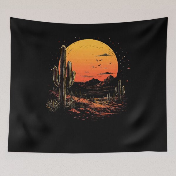 Item preview, Desert Sunset Cactus designed and sold by Mirandalab.