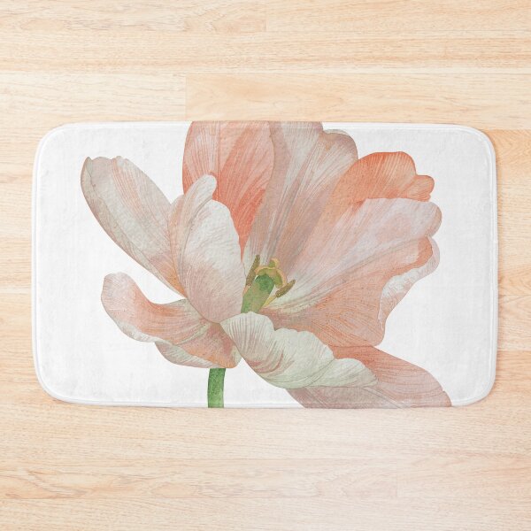 Item preview, Soft Peach Tulip Watercolor Botanical Art designed and sold by Rutvain.