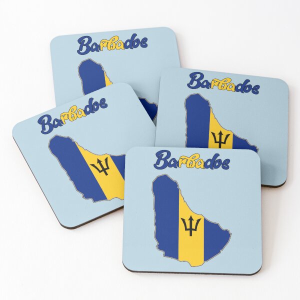 Item preview, Barbados map flag designed and sold by studioss76.