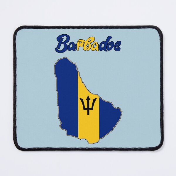 Item preview, Barbados map flag designed and sold by studioss76.