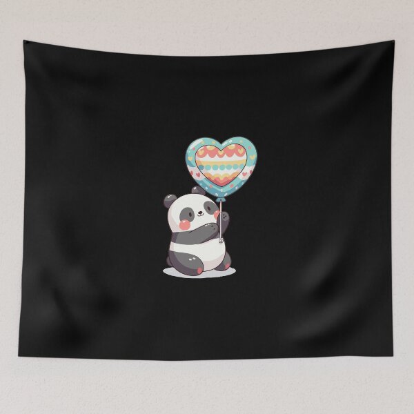 Item preview, Panda with Heart Balloon Romantic Love Design Gift for Valentine and Couples designed and sold by CyfroweMysli.