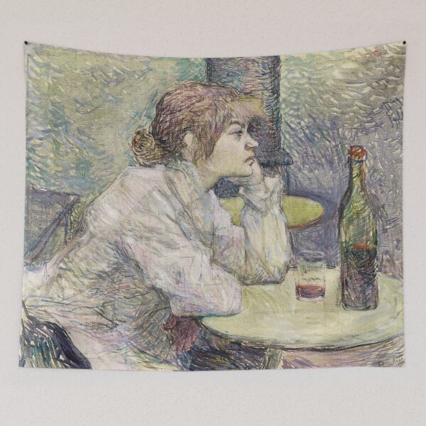 Item preview, Post Impressionist Painting Woman at Café Illustration for Fine Art Lovers designed and sold by RickE.