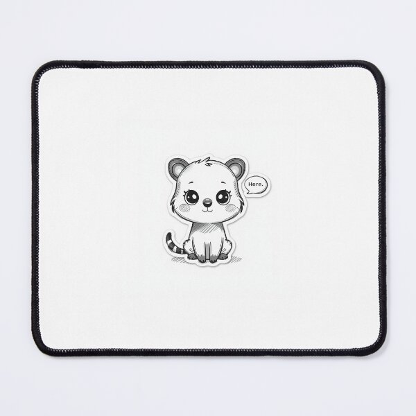 Item preview, Cute Panda “Here.” Minimalist Kawaii Sticker designed and sold by Sticker shop 007.