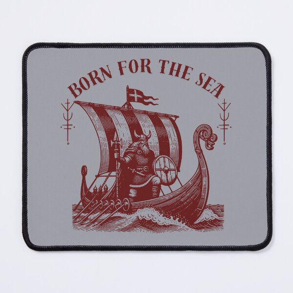 Item preview, Born for the Sea - Viking Ship Norse Warrior Vintage Maritime Design, designed and sold by LunaPrintCo.