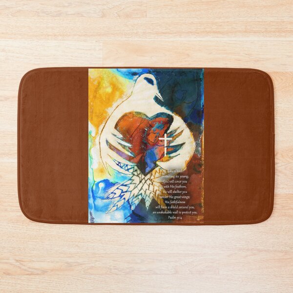 Item preview, Protection Christian Dove Art Bible Verse Psalm 91 4 designed and sold by Sharon Cummings Art.