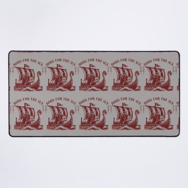 Item preview, Born for the Sea - Viking Ship Norse Warrior Vintage Maritime Design, designed and sold by LunaPrintCo.