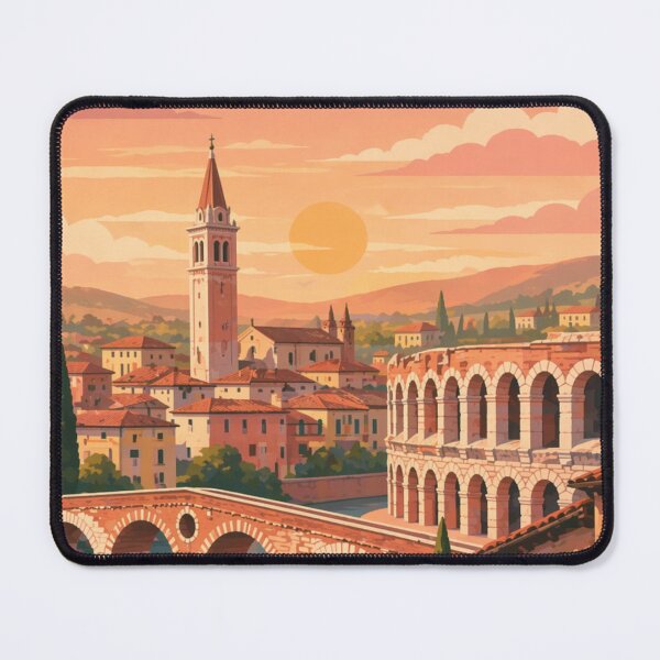 Item preview, Verona Italy Sunset Travel Poster designed and sold by MatthewHeights.