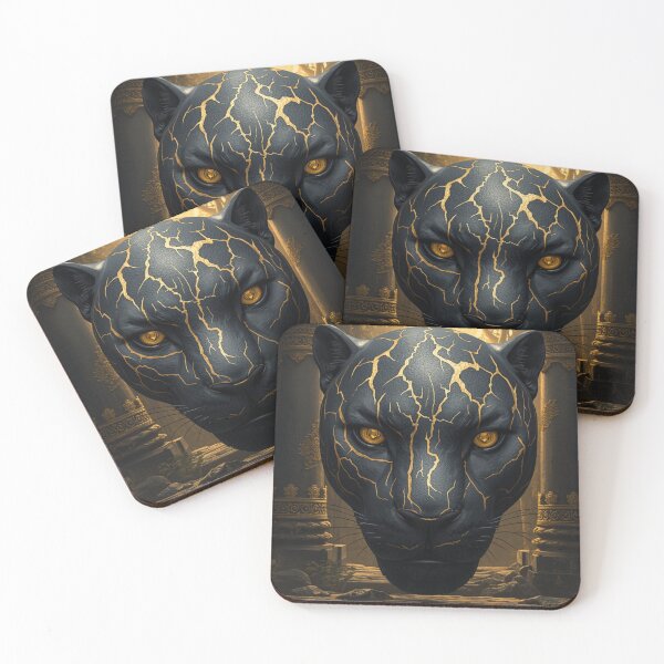 Item preview, Obsidian Panther - Kintsugi Shadow Authority designed and sold by THEARTCURATİON .