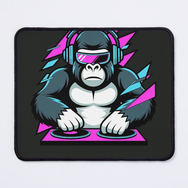 Item preview, Neon Gorilla DJ Cyberpunk Shirt designed and sold by Articline.