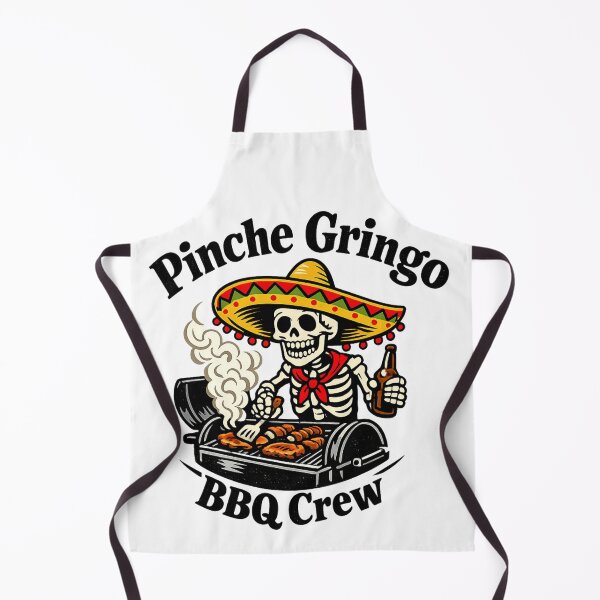 Item preview, Funny Skeleton BBQ Crew Grilling Meat Pitmaster Humor Fiesta Style designed and sold by Maravillio.