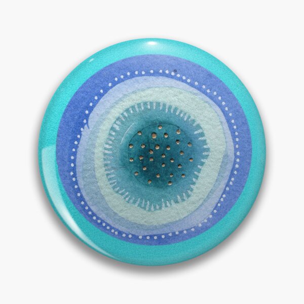 Item preview, Abstract circles in blue, green and teal watercolor with gold accents designed and sold by EmbellishEmy.