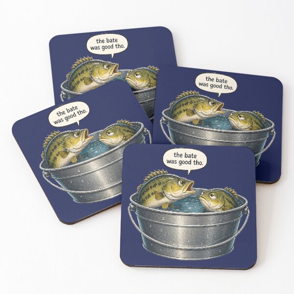 Item preview, Funny Fishing Fish In Bucket Design The Bate Was Good Tho Irony Meme Cute Bass Humor Fisherman Gift Idea designed and sold by Motifai.