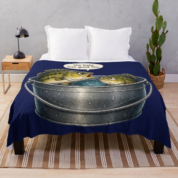 Item preview, Funny Fishing Fish In Bucket Design The Bate Was Good Tho Irony Meme Cute Bass Humor Fisherman Gift Idea designed and sold by Motifai.