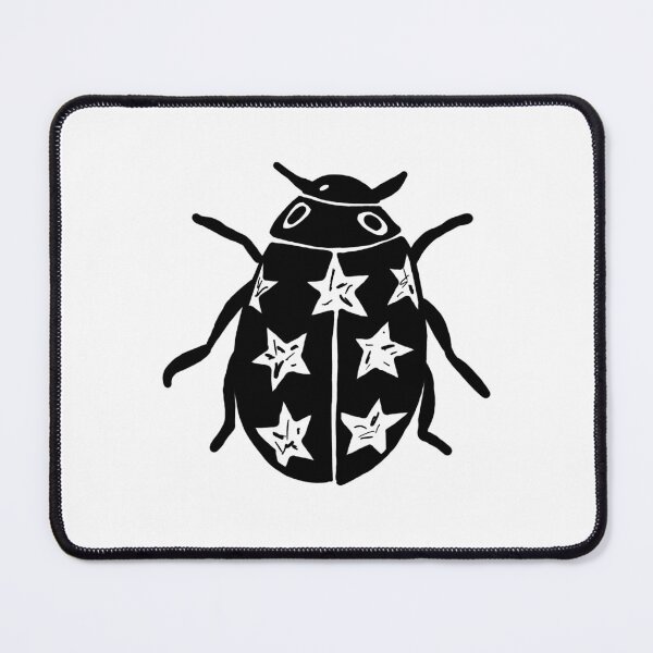 Item preview, linocut ladybug with stars designed and sold by artsy genau.