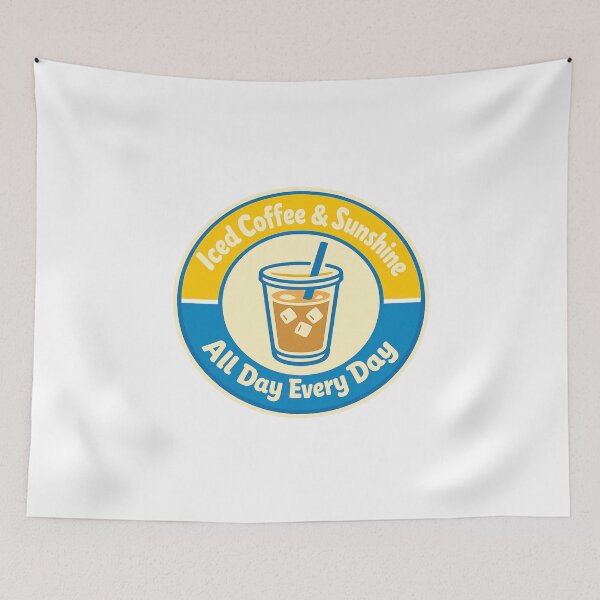 Item preview, Iced Coffee & Sunshine All Day Every Day designed and sold by LuveraxArt.