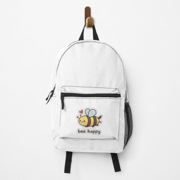 Item preview, Bee Happy Cute Bumble Bee Sticker - Positive Pun Honey Bee - Kawaii Inspirational Animal Art designed and sold by ZYNORAworld.