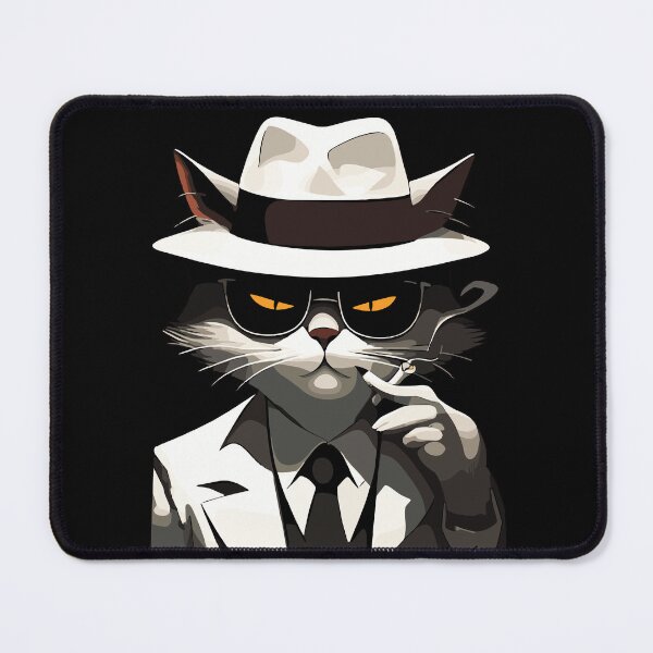 Item preview, Mafia Boss Cat Fedora Suit Noir Art designed and sold by RamyGallery.