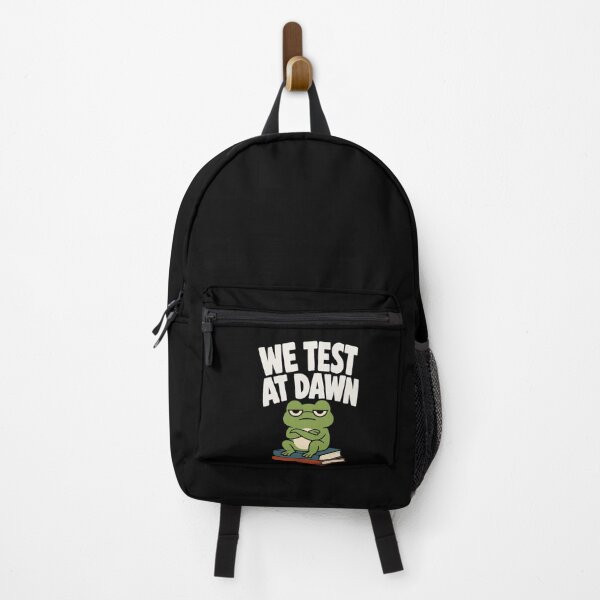 Item preview, We Test At Dawn Funny Frog Test Day Funny Student Meme Exam Humor Tee, College Finals Week, Study Stress Frog Design designed and sold by VibeOffline Studio.