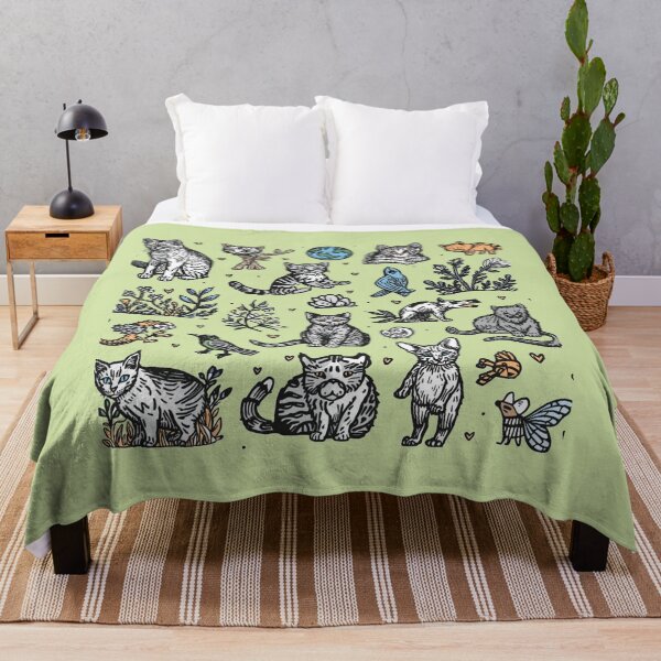 Item preview, Vintage Cat Illustration Pattern Artistic Kittens Nature Animals Aesthetic Design for Cat Lovers designed and sold by Rafcioo.
