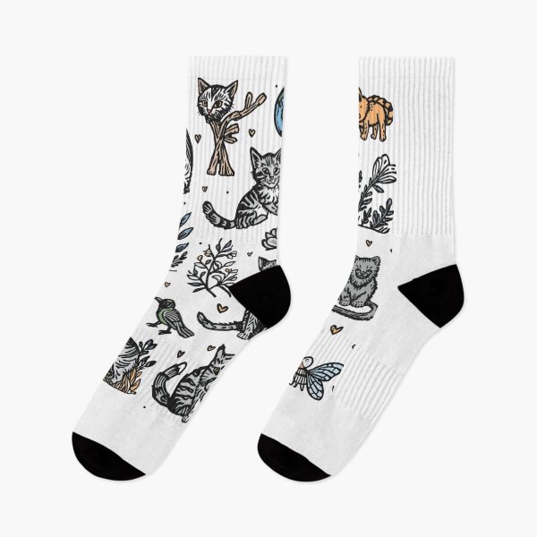 Item preview, Vintage Cat Illustration Pattern Artistic Kittens Nature Animals Aesthetic Design for Cat Lovers designed and sold by Rafcioo.