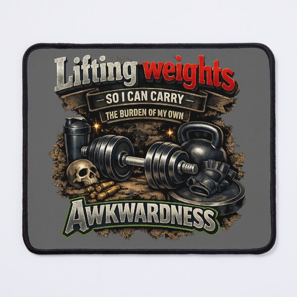 Item preview, Lifting to Carry the Burden of Awkwardness designed and sold by WeirdlyFitCo.