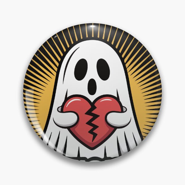 Item preview, Emotionally Deceased Broken Heart Ghost Funny Spooky Design designed and sold by BlackBoneArt.