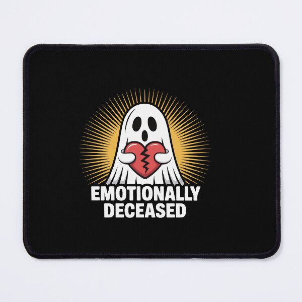 Item preview, Emotionally Deceased Broken Heart Ghost Funny Spooky Design designed and sold by BlackBoneArt.