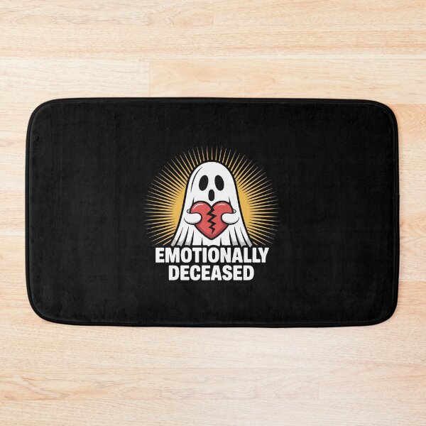 Item preview, Emotionally Deceased Broken Heart Ghost Funny Spooky Design designed and sold by BlackBoneArt.