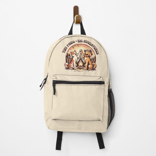 Item preview, Tiny Paws Big Adventures – Cat & Dog Camping Campfire Design designed and sold by Sachie's Studio.