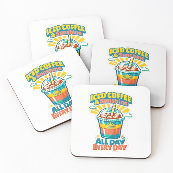 Item preview, Iced Coffee & Sunshine All Day Every Day designed and sold by LuveraxArt.