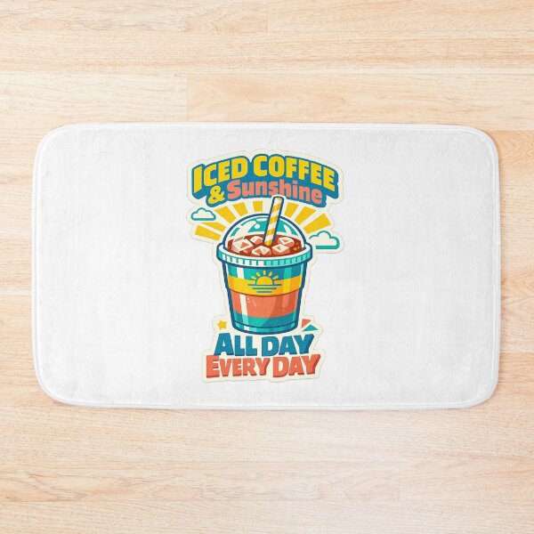 Item preview, Iced Coffee & Sunshine All Day Every Day designed and sold by LuveraxArt.