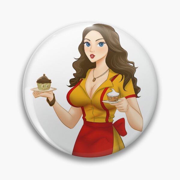 Item preview, Retro Diner Waitress with Cute Cupcakes Illustration designed and sold by heeydraws.
