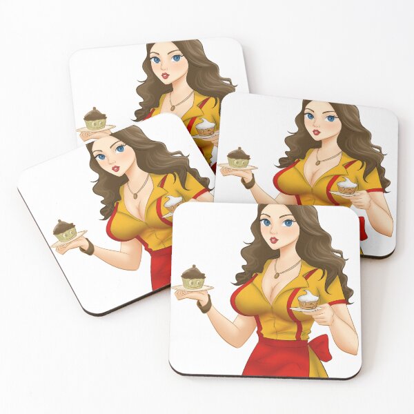 Item preview, Retro Diner Waitress with Cute Cupcakes Illustration designed and sold by heeydraws.