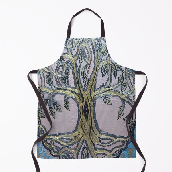 Item preview, Tree of Life in Blue and Gold – Spiritual Symbolic Art designed and sold by bymandyart.