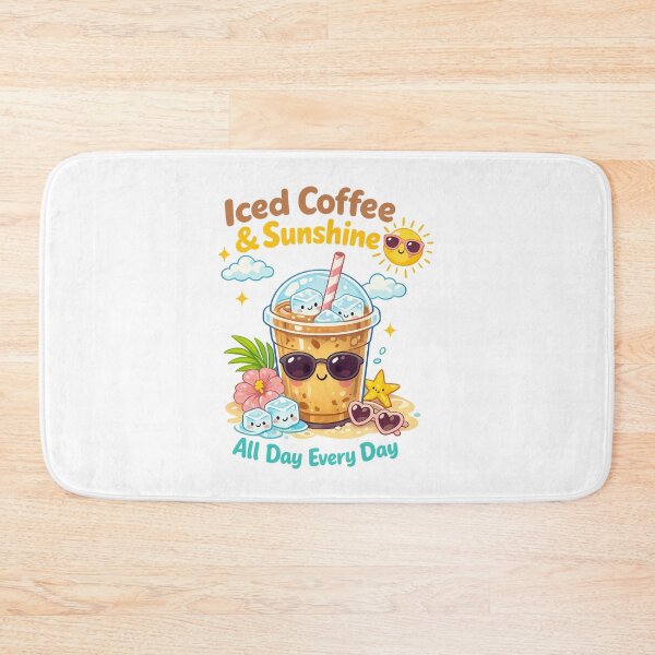 Item preview, Iced Coffee & Sunshine All Day Every Day designed and sold by LuveraxArt.