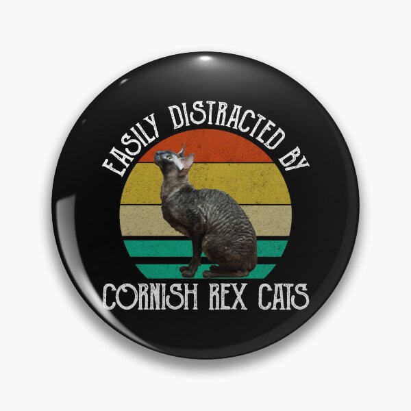 Item preview, Easily Distracted By Cornish Rex Cats designed and sold by Cat Lady Designs.