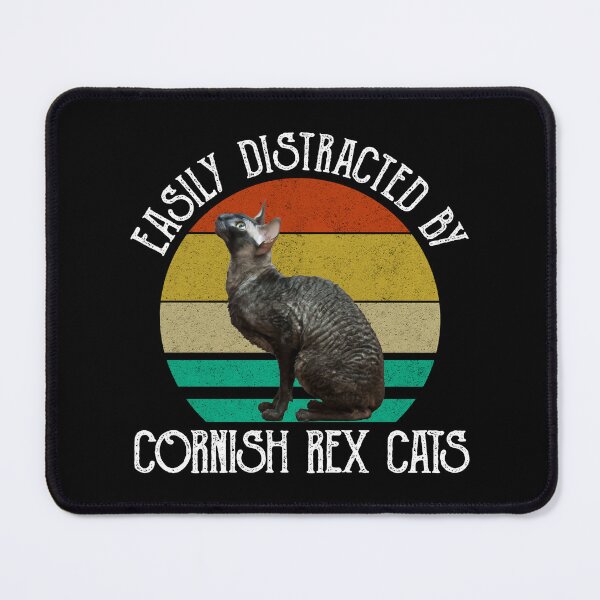 Item preview, Easily Distracted By Cornish Rex Cats designed and sold by Cat Lady Designs.
