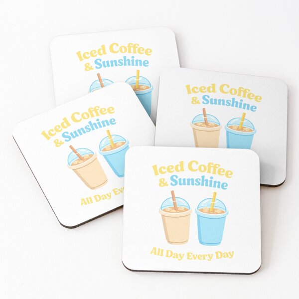 Item preview, Iced Coffee & Sunshine All Day Every Day designed and sold by LuveraxArt.