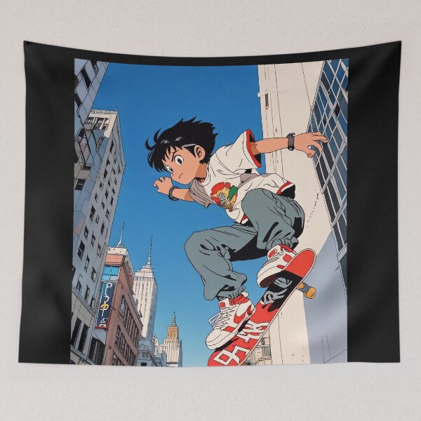 Item preview,  Retro Anime Skater boy Sport 80s VIntage designed and sold by TBestretroShop.