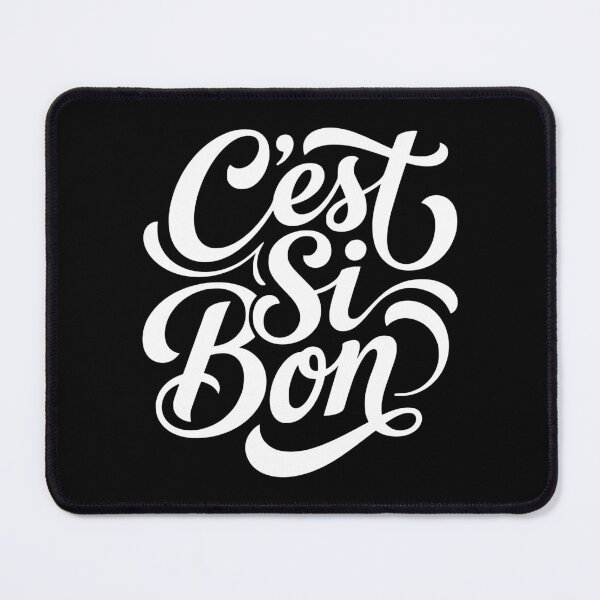 Item preview, C'est Si Bon French Phrase Script Typography designed and sold by AntiqueImages.