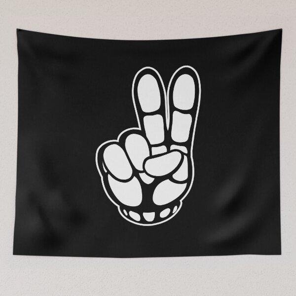 Item preview, Skeleton Cartoon Hand Peace Sign designed and sold by EYESORE ART.
