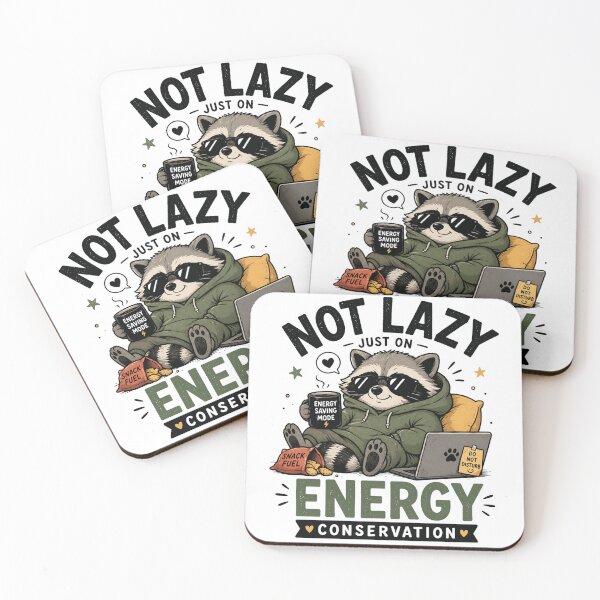Item preview, Not Lazy Just Energy Conservation Mode Raccoon Funny Cozy Introvert Design designed and sold by Nermin Gerges.