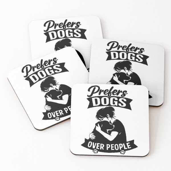 Item preview, I Prefer Dogs Over People Minimalist Dog Lover Design Funny Dog Mom Gift Pet Lover Shirt designed and sold by InjeyArt.