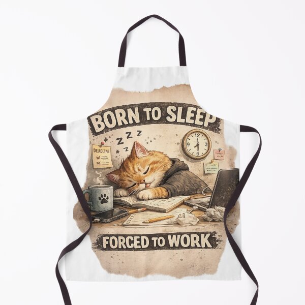 Item preview, Born to Sleep, Forced to Work Cat designed and sold by Cat loco.