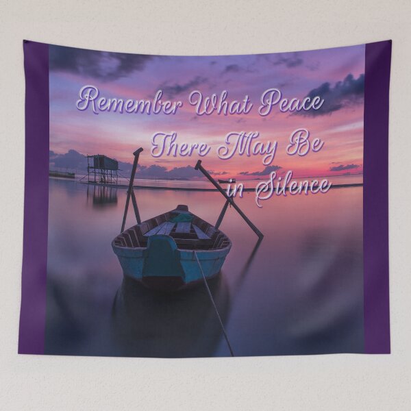 Item preview, Desiderata Silence: Sunset Boat Meditation Art designed and sold by Lainey1978.