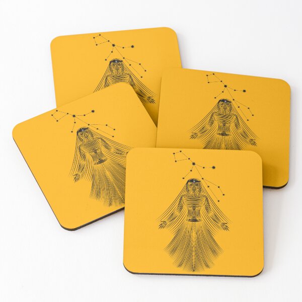 Item preview, Virgo Zodiac Constellation Black Minimalist Art designed and sold by JAMerArc.