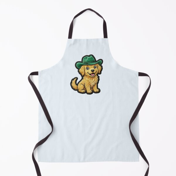 Item preview, Golden Retriever St Patricks Day Puppy Chenille Patch Cowboy Hat designed and sold by thelexiverse.