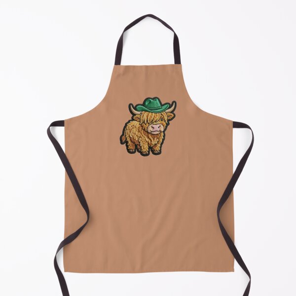 Item preview, Highland Cow St Patricks Day Chenille Faux Patch Cowboy Hat designed and sold by thelexiverse.