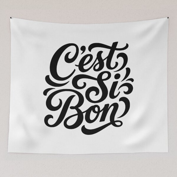 Item preview, C'est Si Bon French Phrase Script Design designed and sold by AntiqueImages.