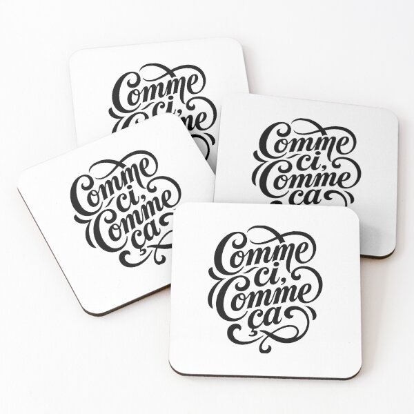 Item preview, Comme ci, comme ça French Script Calligraphy designed and sold by AntiqueImages.